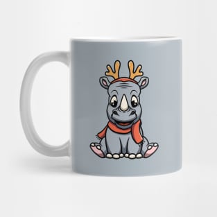 Cute Christmas Rhino Mug